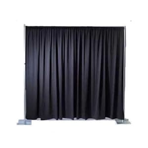 Pipe & drape doek, zwart poly-satin 300(h)x300(b)cm. (brand vertragend)