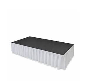 Podiumrok wit (met plooi) 410(l) x 40(h)cm